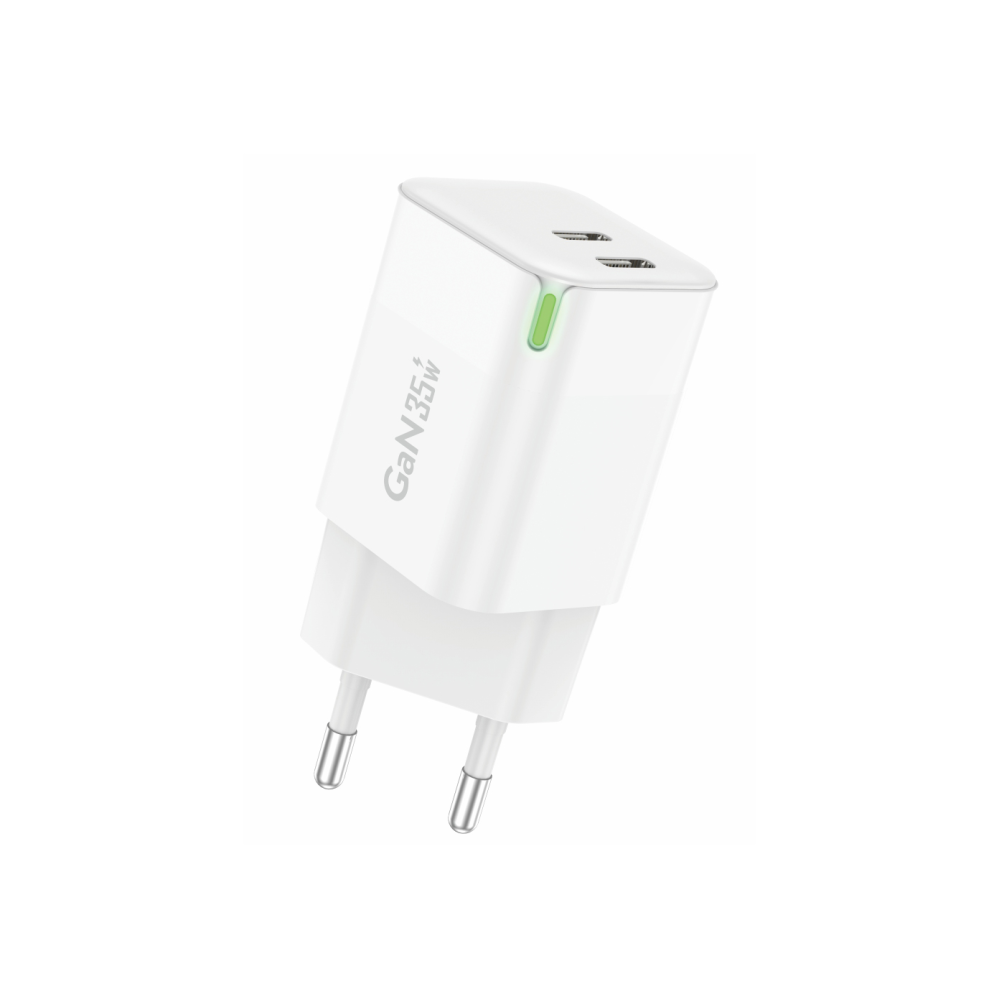 Сетевое зарядное устройство FONENG USB-C 2-Port GaN Charger 35W с кабелем Type-C to Type-C