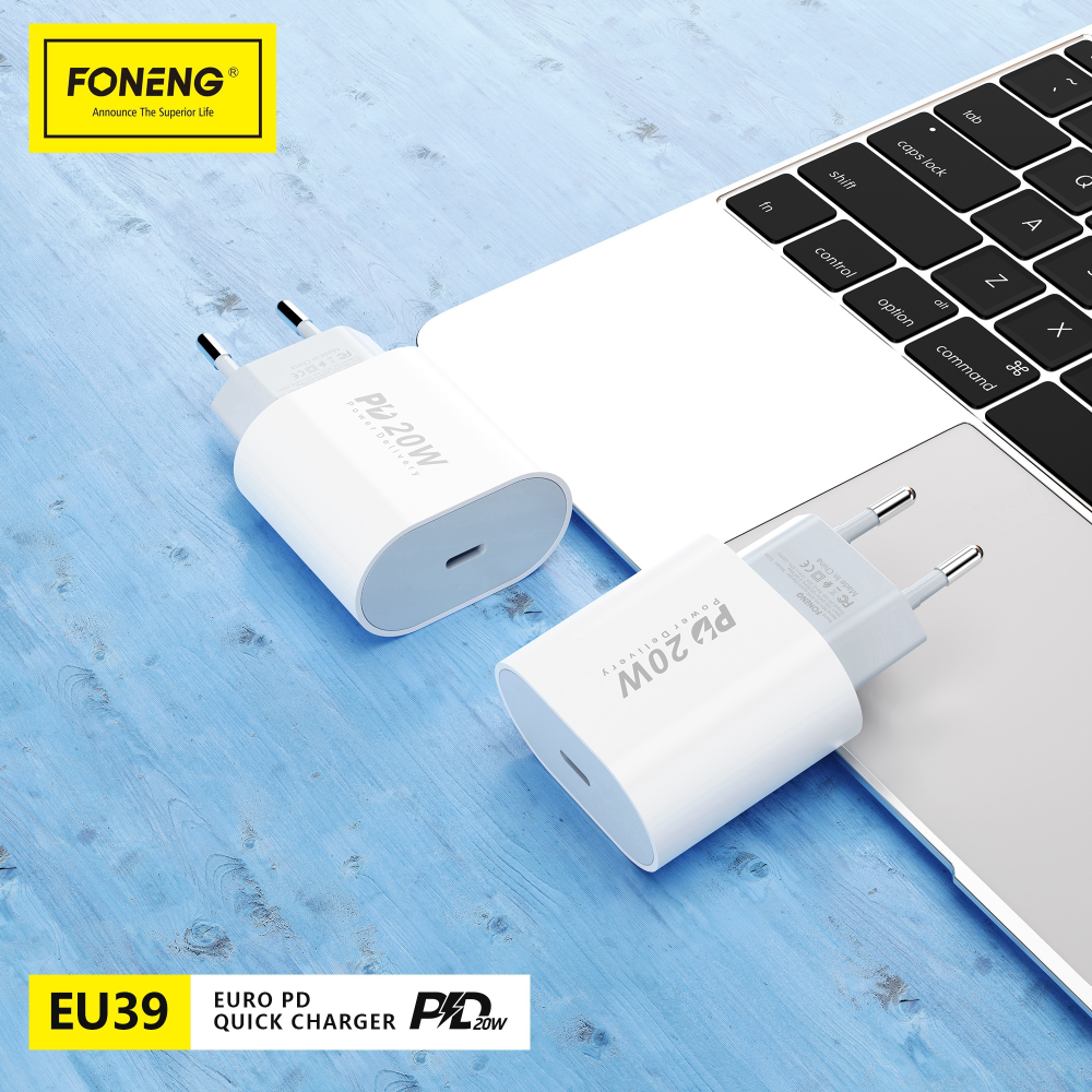 Зарядный адаптер питания FONENG EU39 GaN PD 20W quick USB Type-c