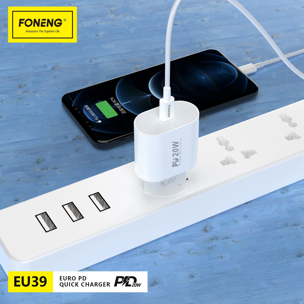 Зарядный адаптер питания FONENG EU39 GaN PD 20W quick USB Type-c