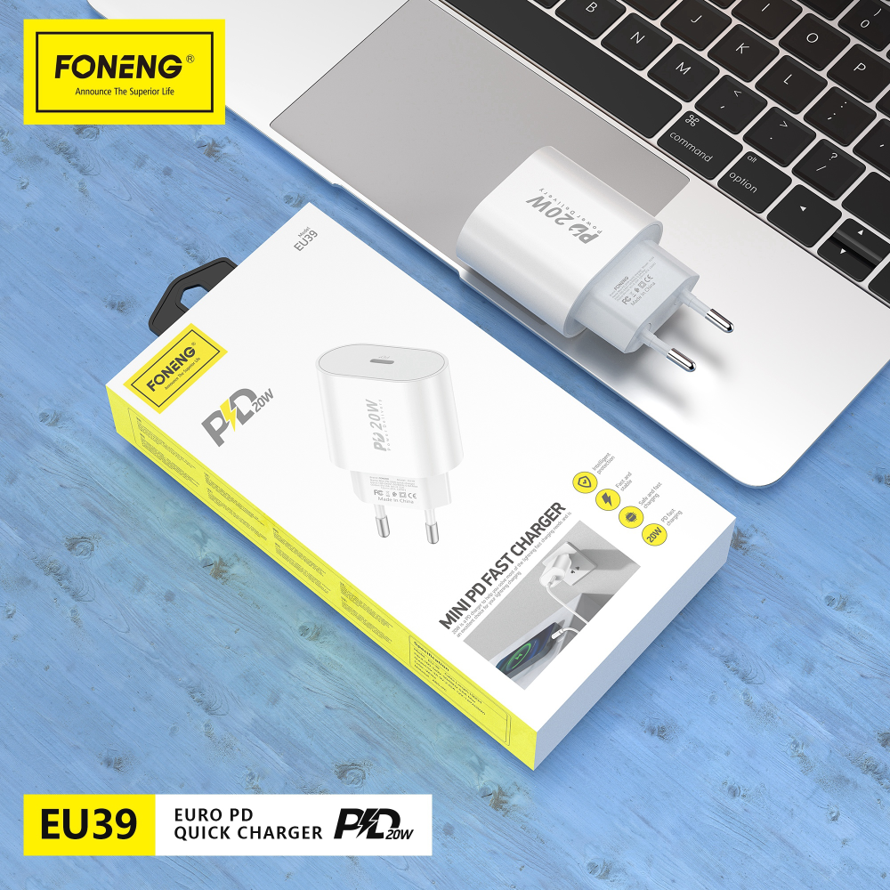 Зарядный адаптер питания FONENG EU39 GaN PD 20W quick USB Type-c