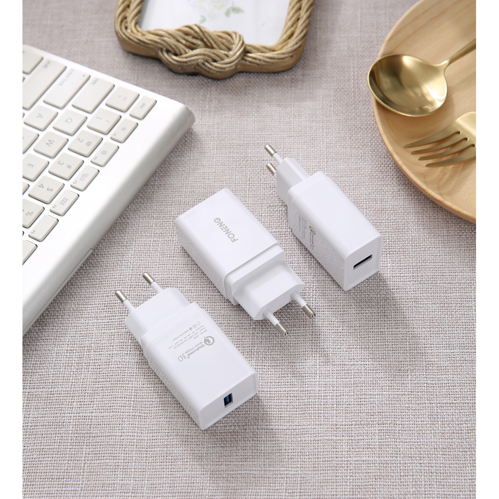 Сетевое Зарядное Устройство Foneng K300 USB-A Charger (3A) 18W QC3.0