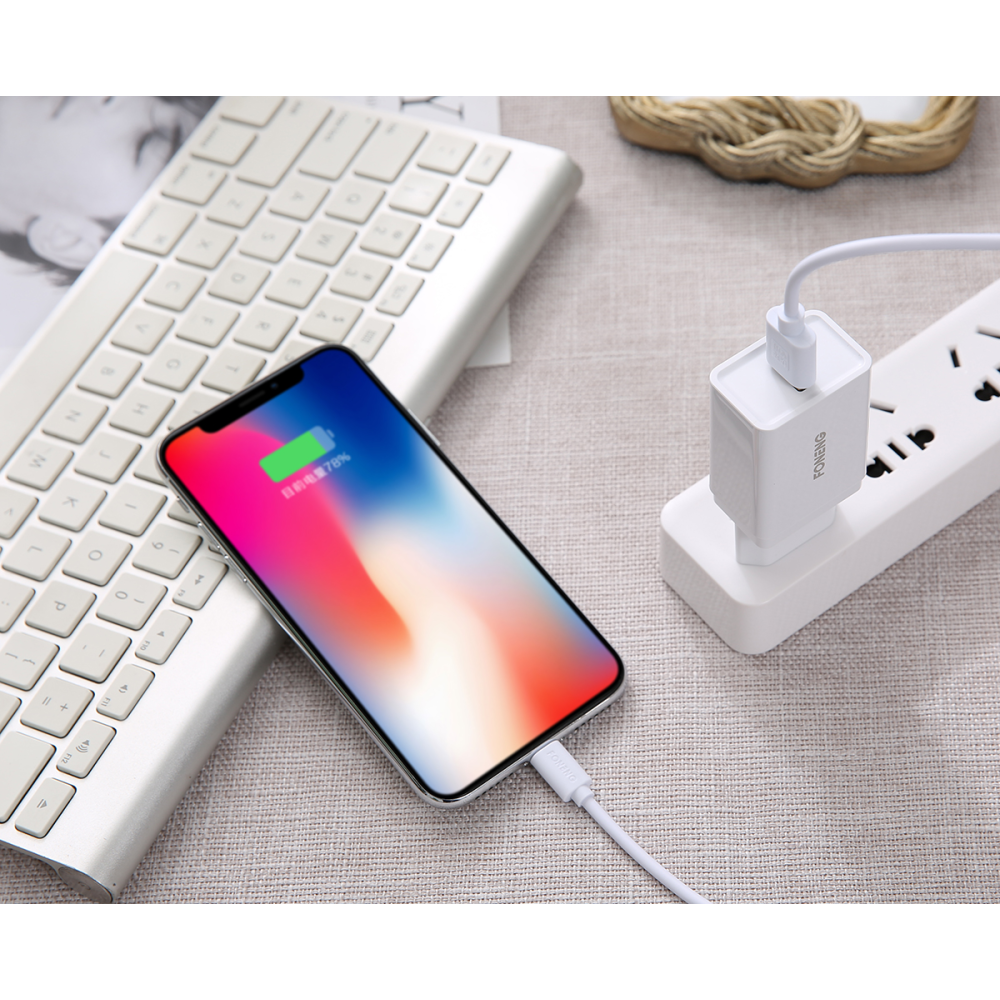 Сетевое Зарядное Устройство Foneng K300 USB-A Charger (3A) 18W QC3.0