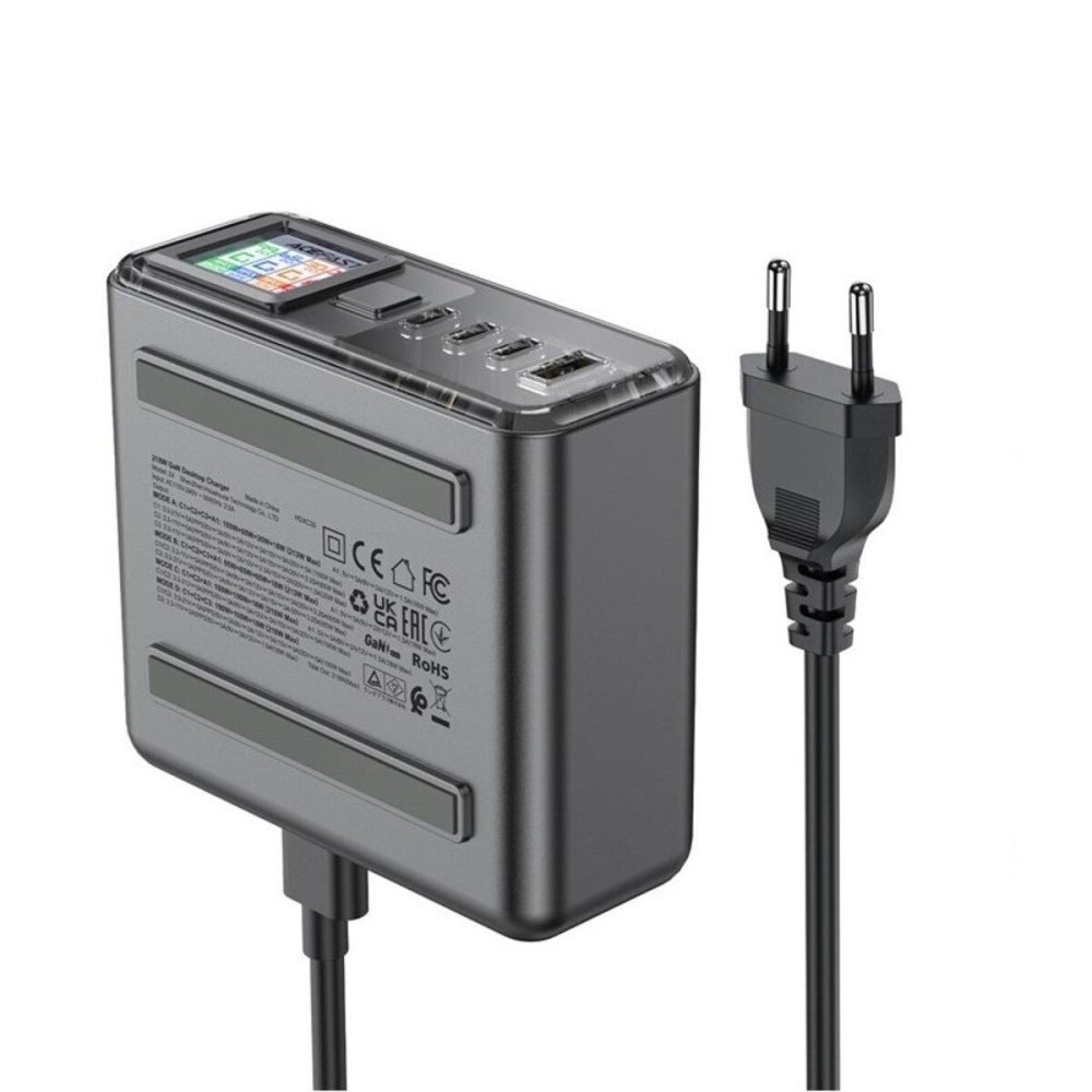 Зарядное устройство ACEFAST Z4 PD218W GAN (3*USB-C+USB-A),SPACE GRAY