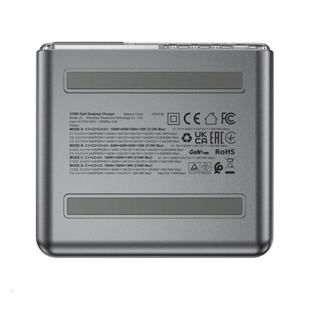 Зарядное устройство ACEFAST Z4 PD218W GAN (3*USB-C+USB-A),SPACE GRAY