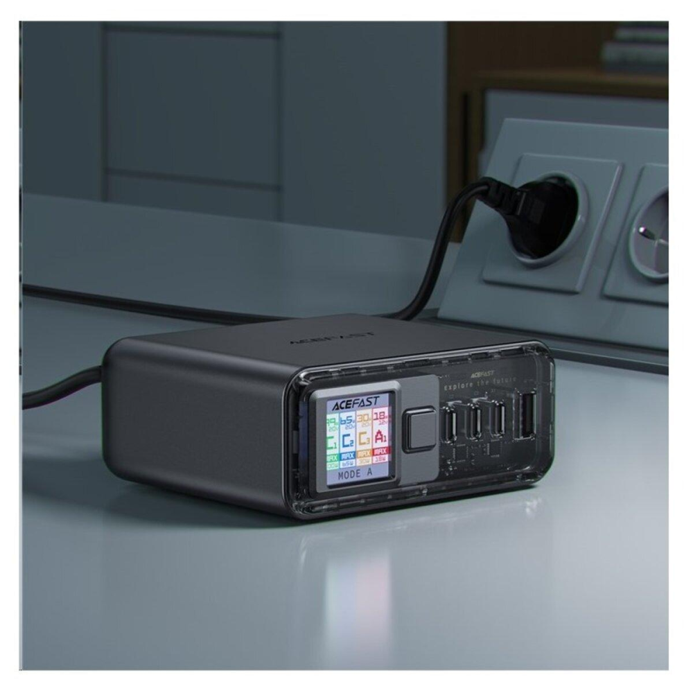 Зарядное устройство ACEFAST Z4 PD218W GAN (3*USB-C+USB-A),SPACE GRAY