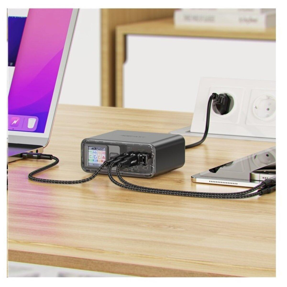 Зарядное устройство ACEFAST Z4 PD218W GAN (3*USB-C+USB-A),SPACE GRAY