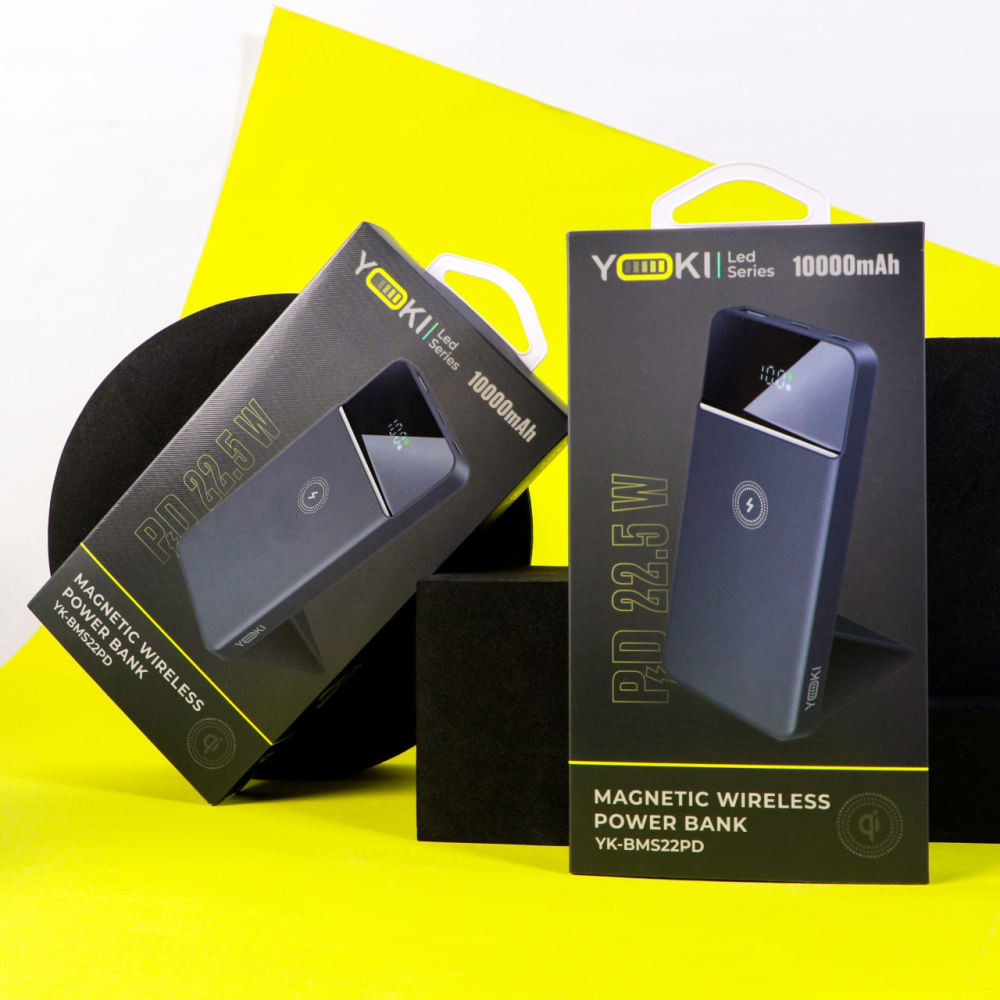 Повербанк Yoki Smart Series YK-BMS22PD 22.5W Wireless 10000 mAh Magsafe для Apple iPhone 12/15 Pro Max