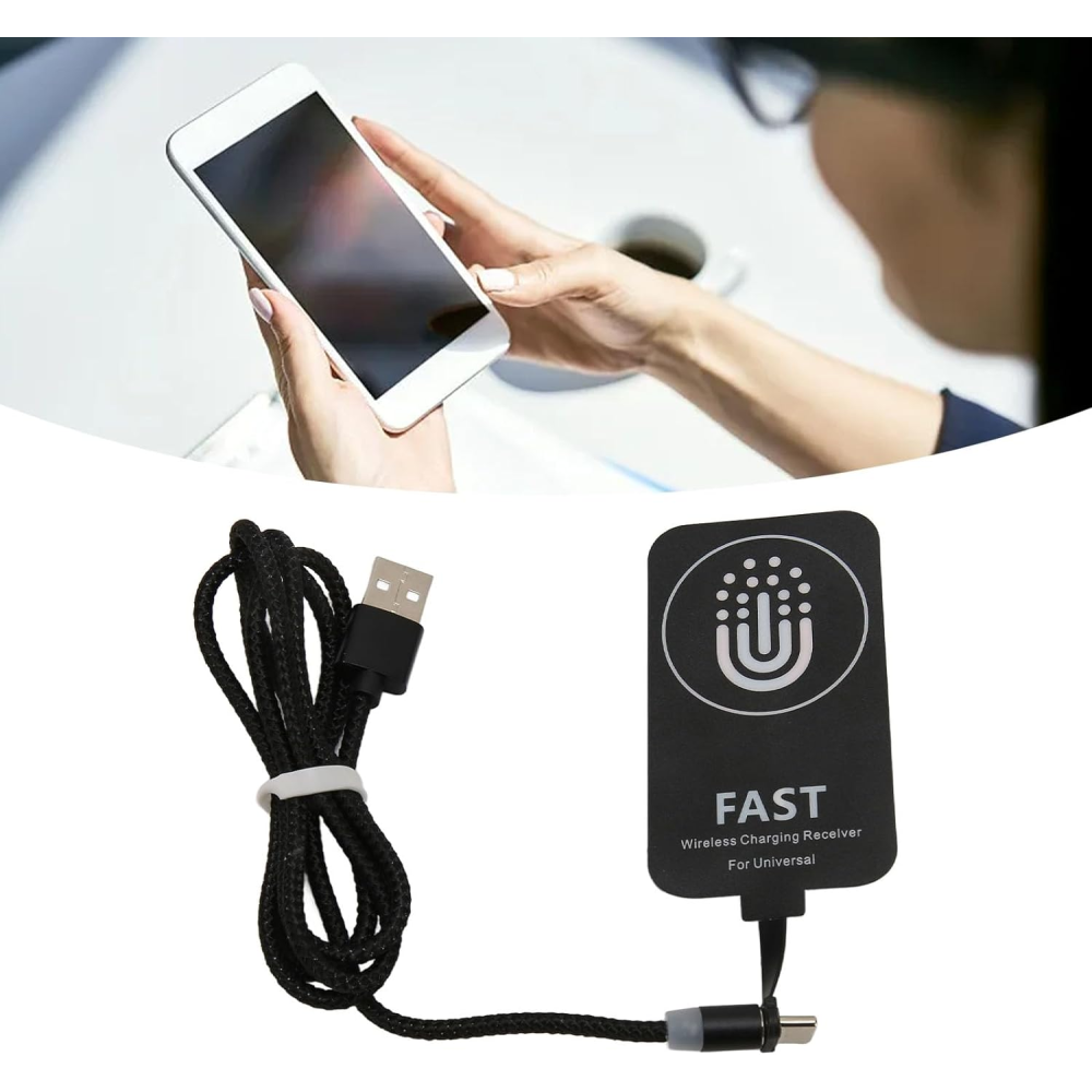 Приемник беспроводной зарядки Qinetiq Fast Wireless Receiver 10W type C с магнитным коннектором и кабелем
