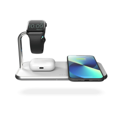 Док-станция беспроводной зарядки 3 в 1 для техники Apple iPhone/iWatch/AirPods Zens White