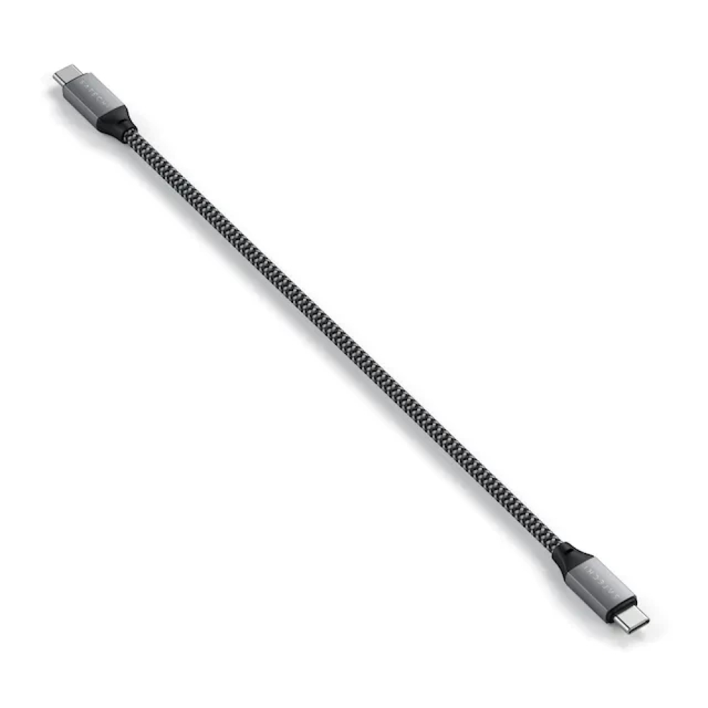 Кабель для синхронизации данных 25 см Satechi USB-C to USB-C Cable 100W Space Gray ST-TCC10M