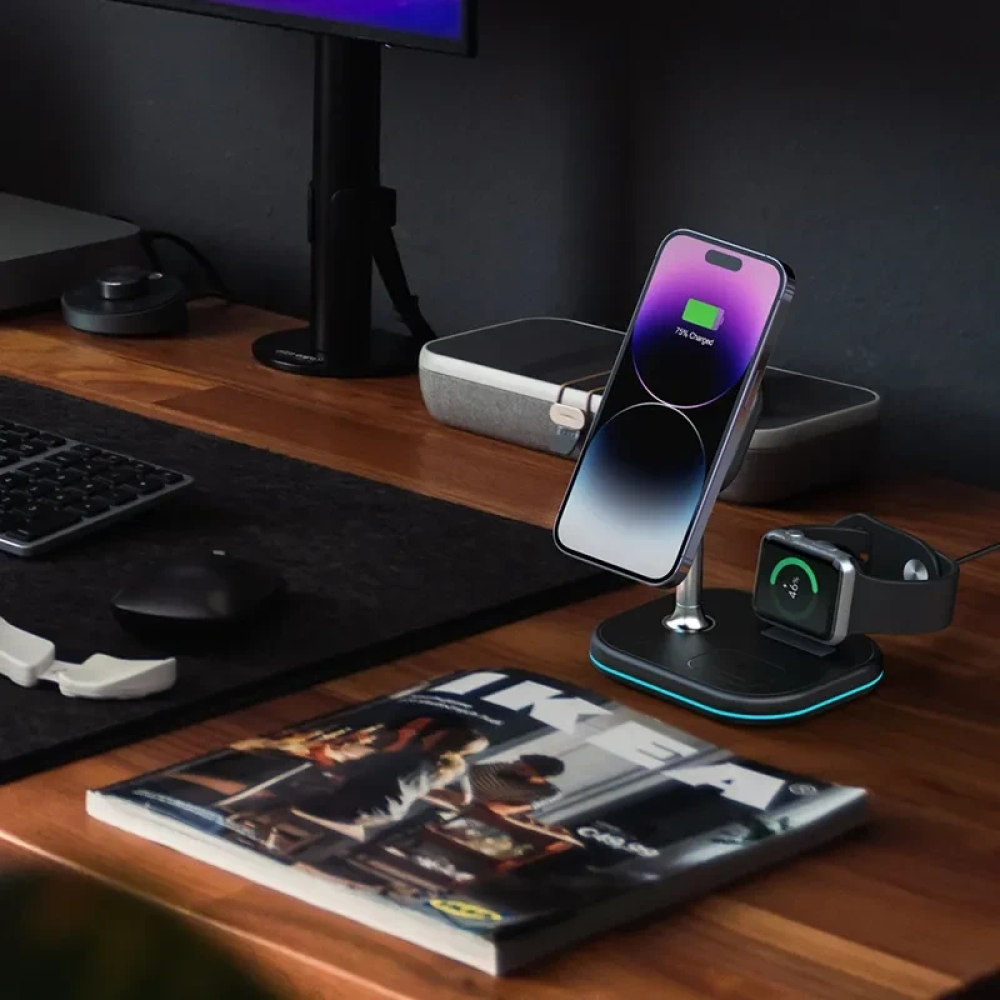 Многофункциональная Беспроводная магнитная док-станция 3 в 1 Magsafe Z25 15W для Apple iPhone