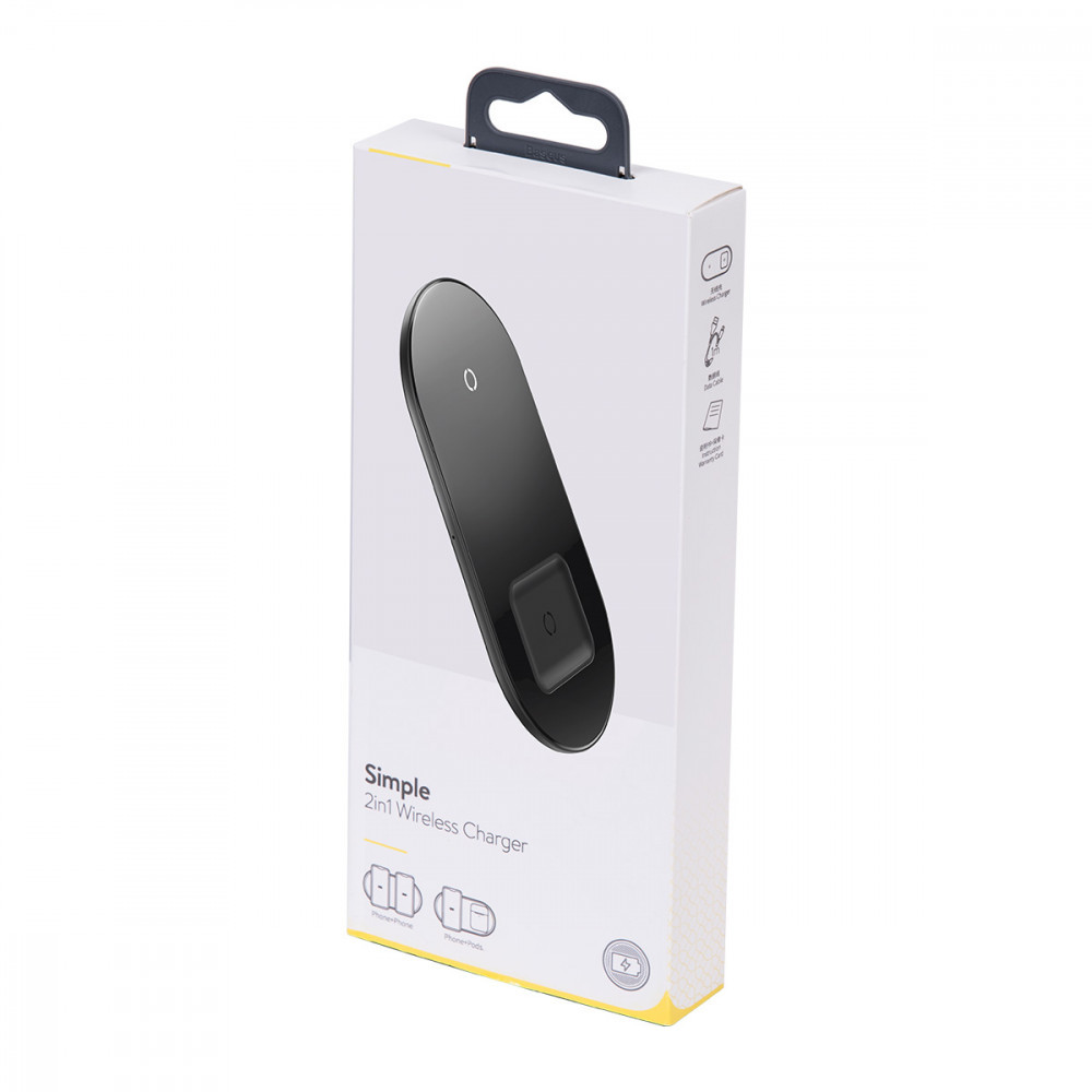 Беспроводное зарядное устройство Baseus Simple 2in1 Turbo Edition 24W