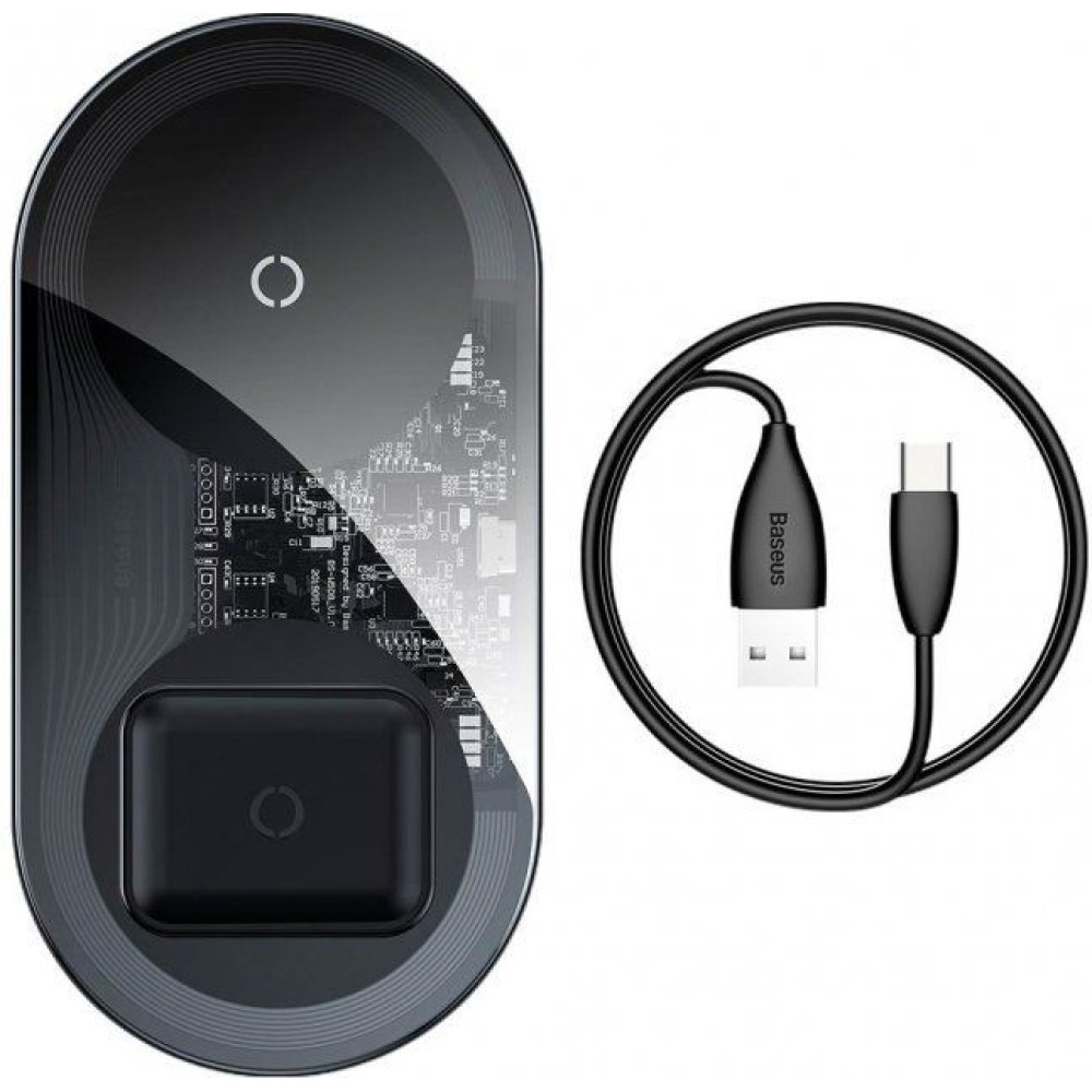 Беспроводное зарядное устройство Baseus Simple 2in1 Wireless Charger