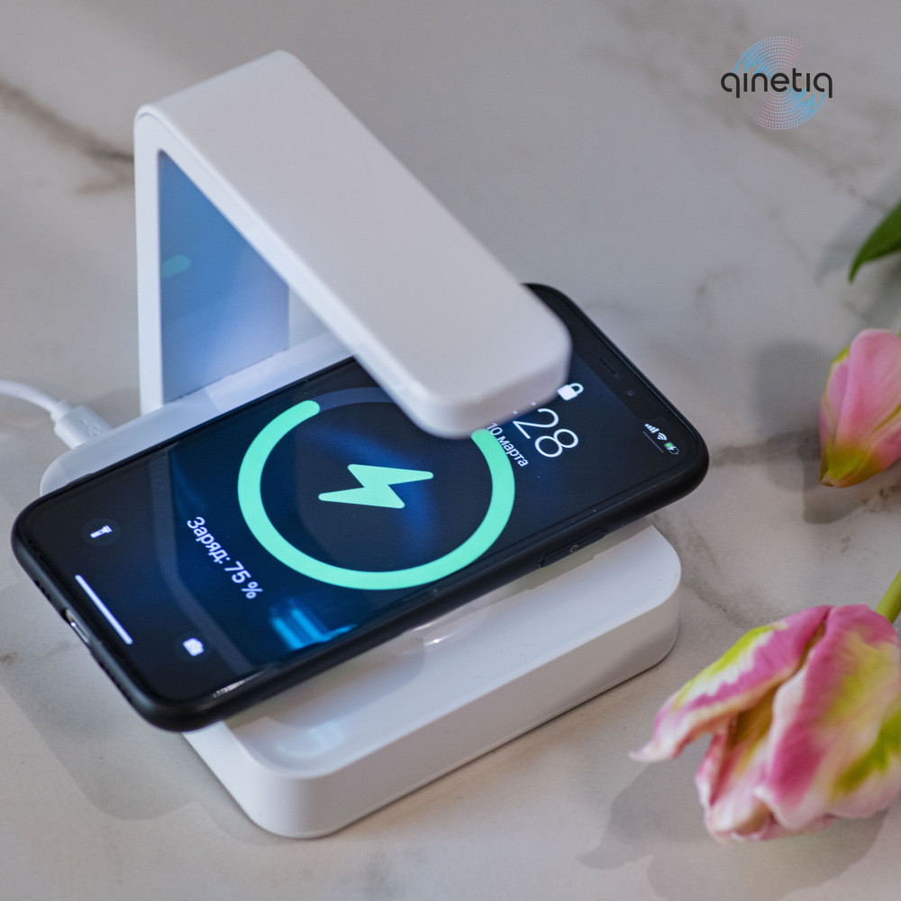 Бездротова зарядка з ультрафіолетовою стерилізацією 10W QINETIQ U1
