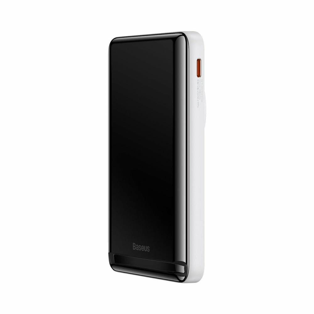 Зовнішній акумулятор Baseus Magnetic Bracket Wireless Fast Charge Power Bank 10000mAh 20W White