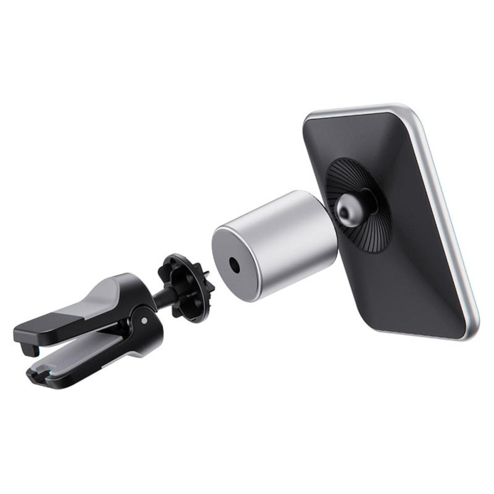 Тримач для мобільного BOROFONE BH43 Xperience magnetic wireless charging car holder Black+Silver