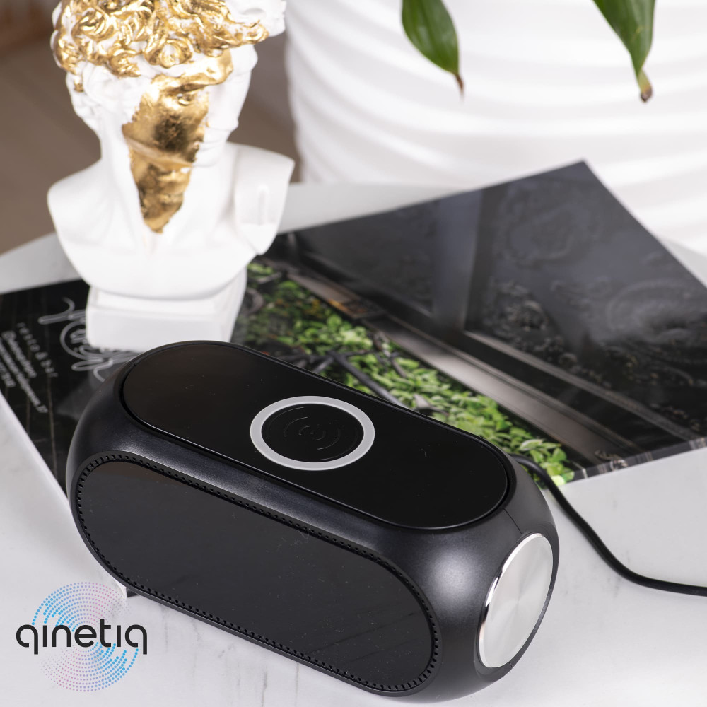 Беспроводная зарядка с LED Часами HiTech Wireless Charger 15W Qi W228