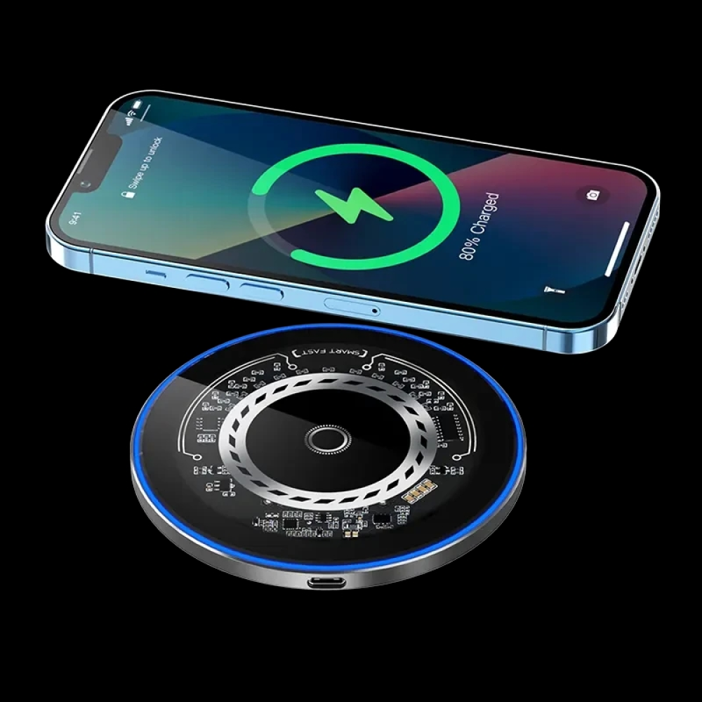 Ультратонкая прозрачная беспроводная зарядка для смартфонов и другой техники D6T 15W