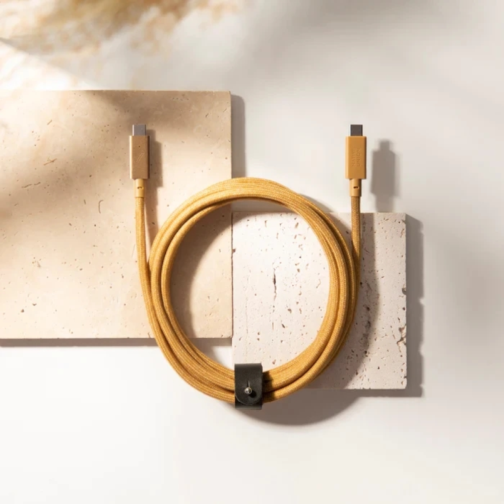 Кабель для зарядки и передачи данных 2.4 метра USB-C to USB-C Native Union Belt Cable Pro 240W Kraft