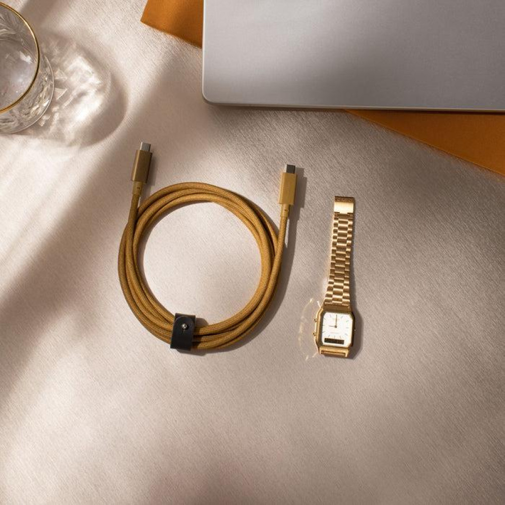 Кабель для зарядки и передачи данных 2.4 метра USB-C to USB-C Native Union Belt Cable Pro 240W Kraft