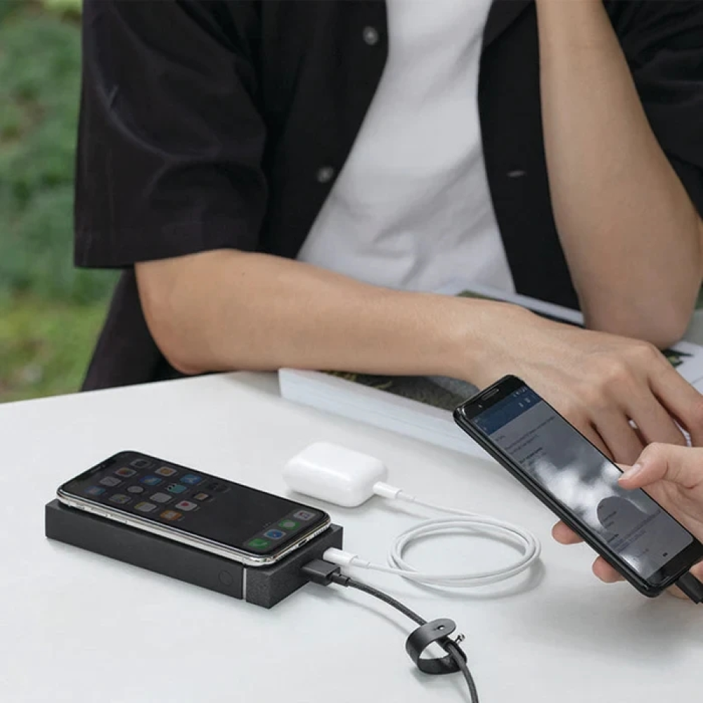 Беспроводной повербанк, зарядка для смартфона Native Union Jump+ PD Wireless Powerbank 12 000 mAh Slate