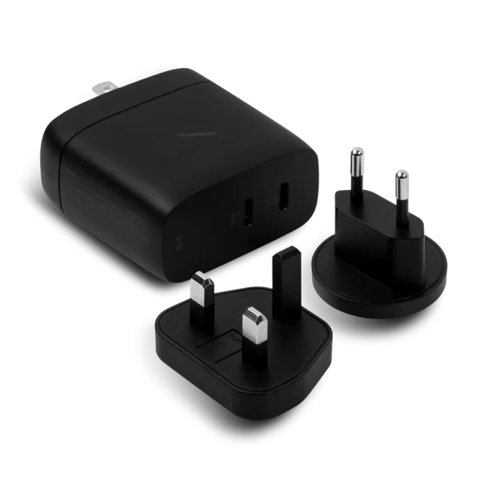 Зарядное сетевое устройство для электроники Native Union Fast GaN Charger PD 67W Dual USB-C Port Black