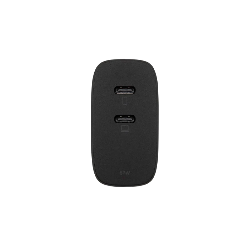Зарядное сетевое устройство для электроники Native Union Fast GaN Charger PD 67W Dual USB-C Port Black
