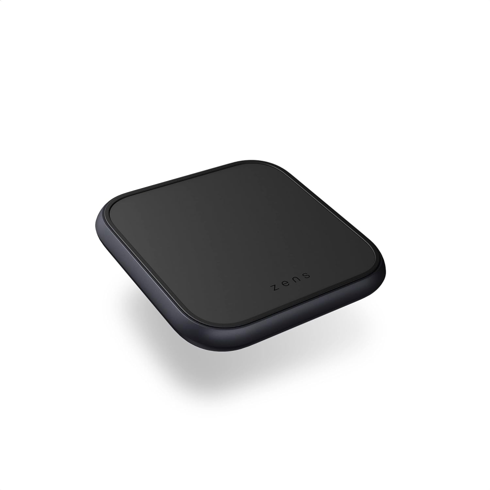 Стационарная беспроводная зарядка для смартфонов Apple Zens Single Aluminium Wireless Charger Black 18W USB-C