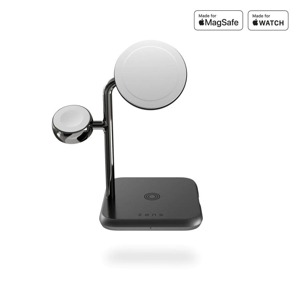 Магнитная беспроводная зарядная док-станция 4в1 для Apple iPhone/iWatch/AirPods Zens Black