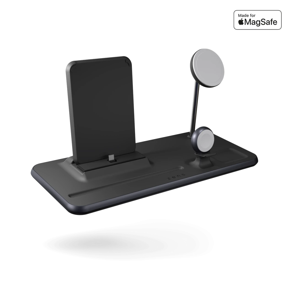 Магнитная беспроводная док-станция 4в1 для Apple iPhone/iWatch/AirPods/iPad Zens MagSafe