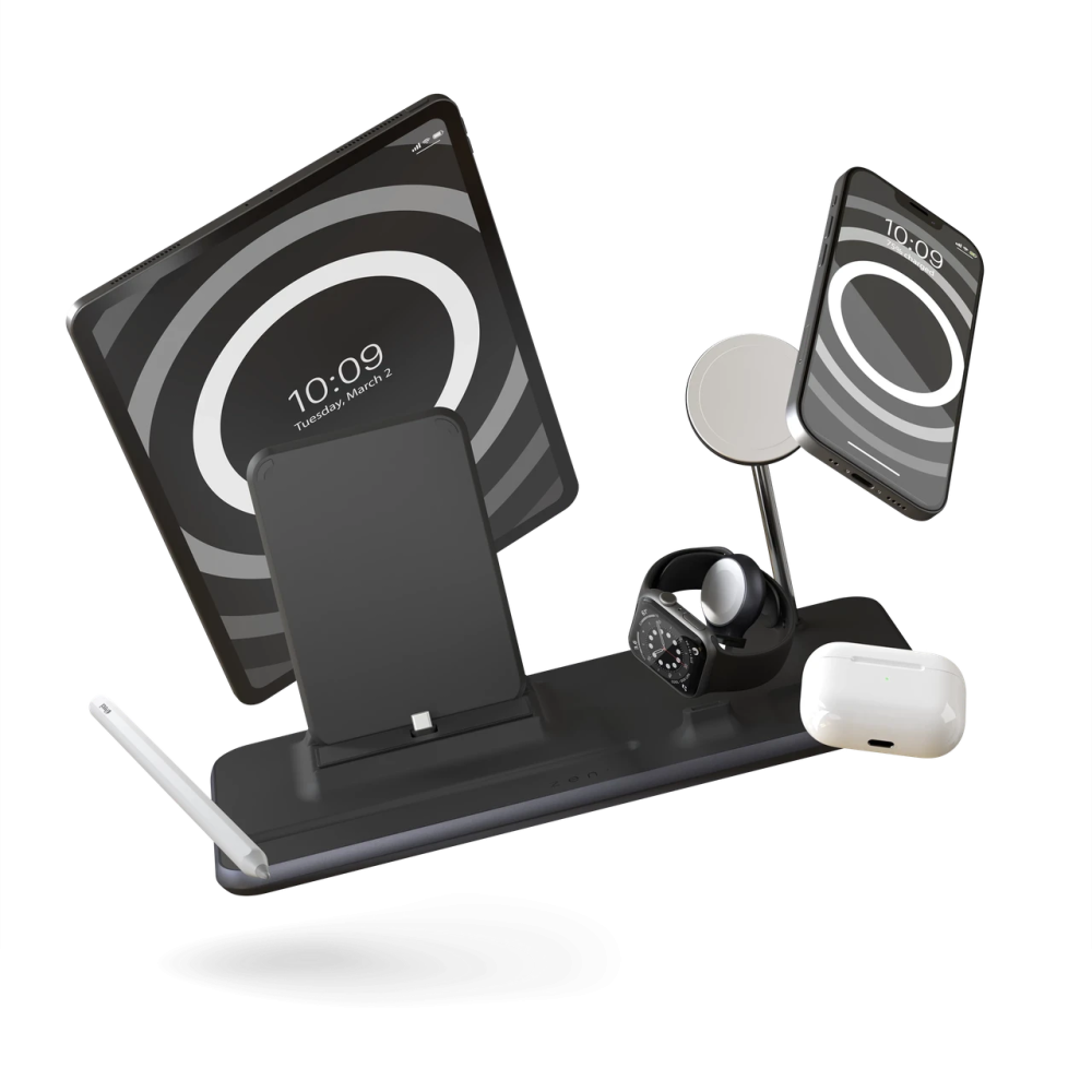 Магнитная беспроводная док-станция 4в1 для Apple iPhone/iWatch/AirPods/iPad Zens MagSafe
