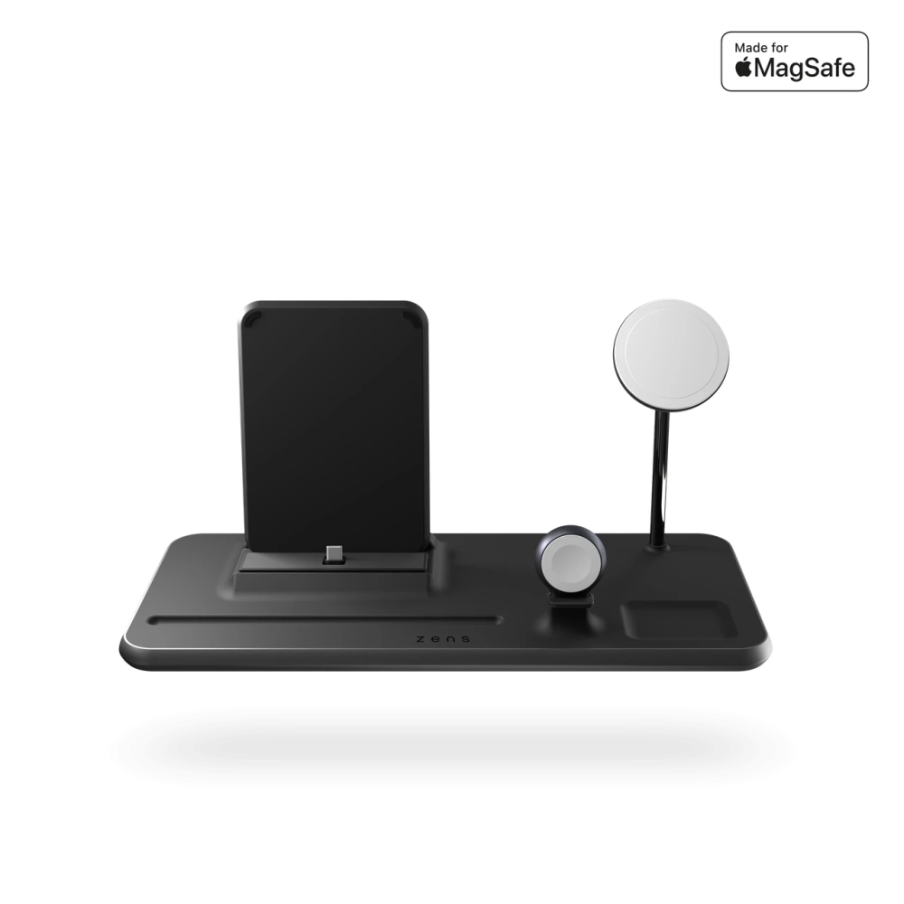 Магнитная беспроводная док-станция 4в1 для Apple iPhone/iWatch/AirPods/iPad Zens MagSafe