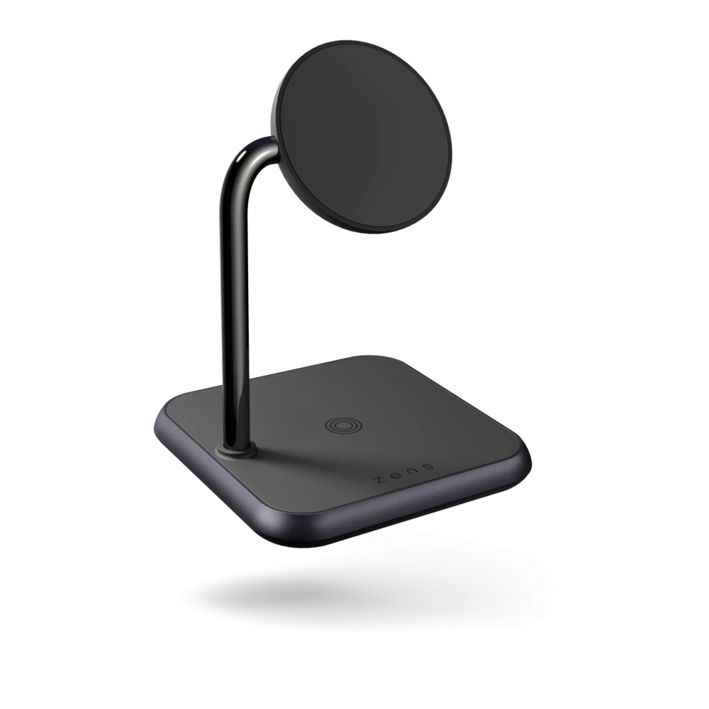 Магнитная беспроводная док-станция 2в1 42W Zens Aluminium Wireless для iPhone/AirPods Black