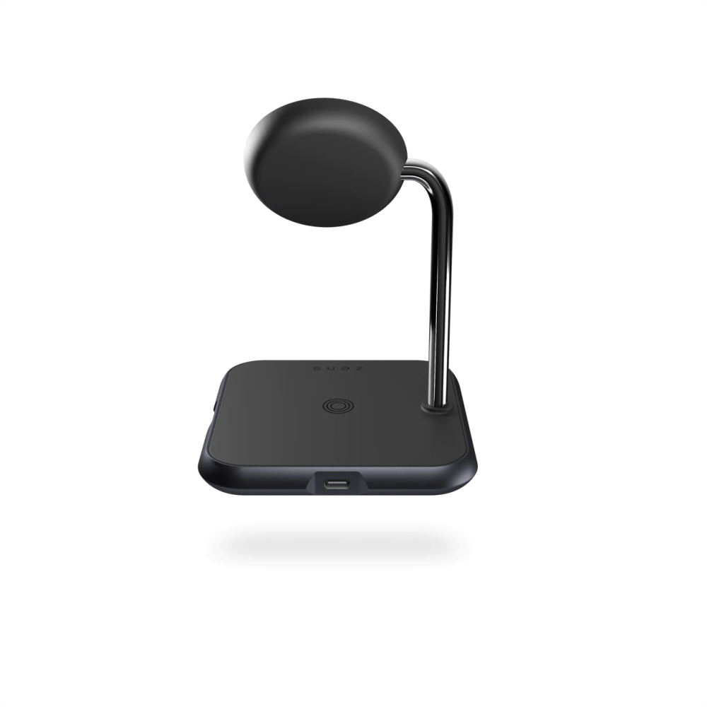 Магнитная беспроводная док-станция 2в1 42W Zens Aluminium Wireless для iPhone/AirPods Black
