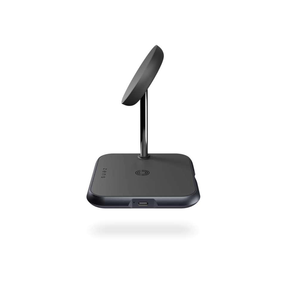 Магнитная беспроводная док-станция 2в1 42W Zens Aluminium Wireless для iPhone/AirPods Black