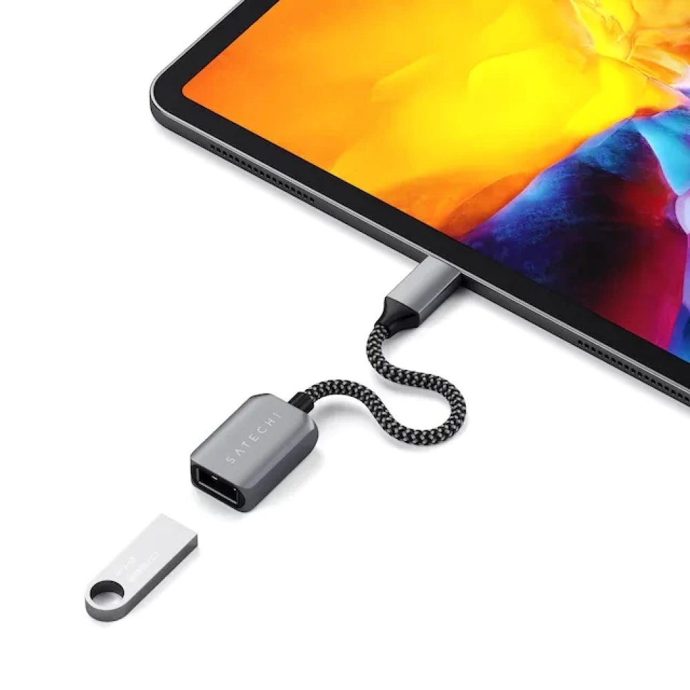 Адаптер для передачи данных Satechi USB-C to USB 3.0 Adapter Cable Space Gray (ST-UCATCM)