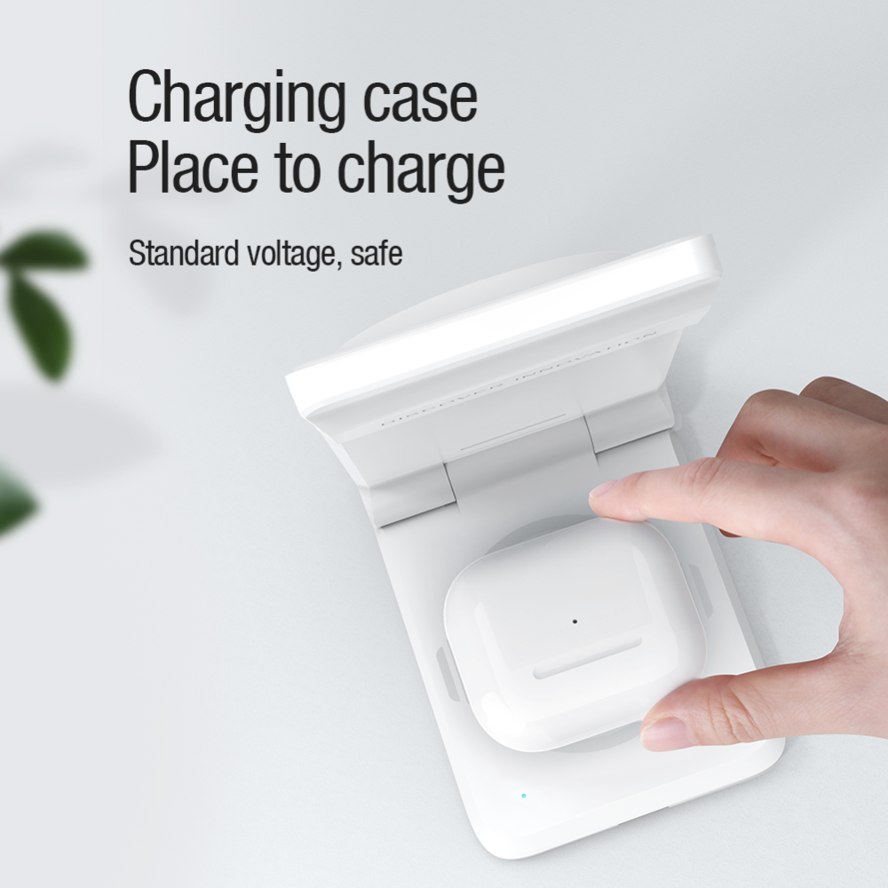 Складная беспроводная док-станция Nillkin MagSafe PowerTrio для Apple iPhone/iWatch 2-8/AirPods (Apple official MFi certification)