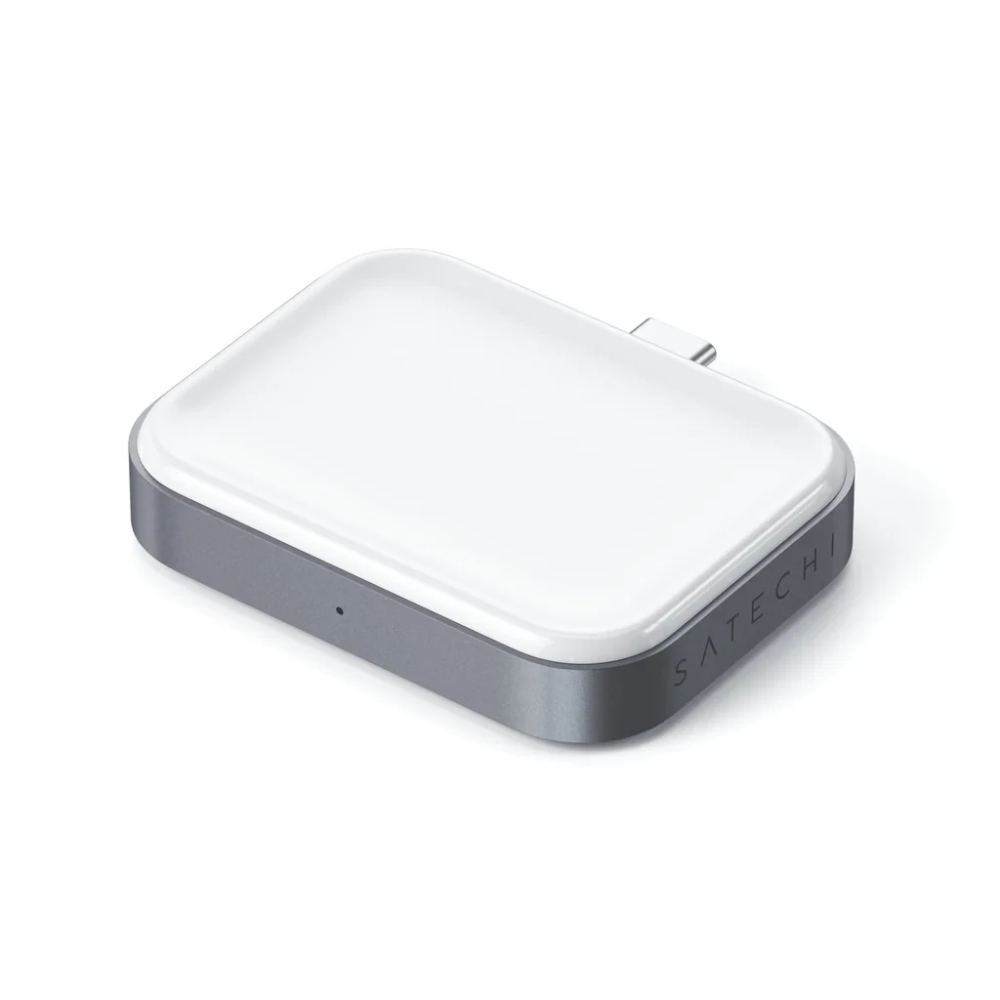 Беспроводная зарядка для Airpods Satechi USB-C Wireless Charging Dock Space Grey for