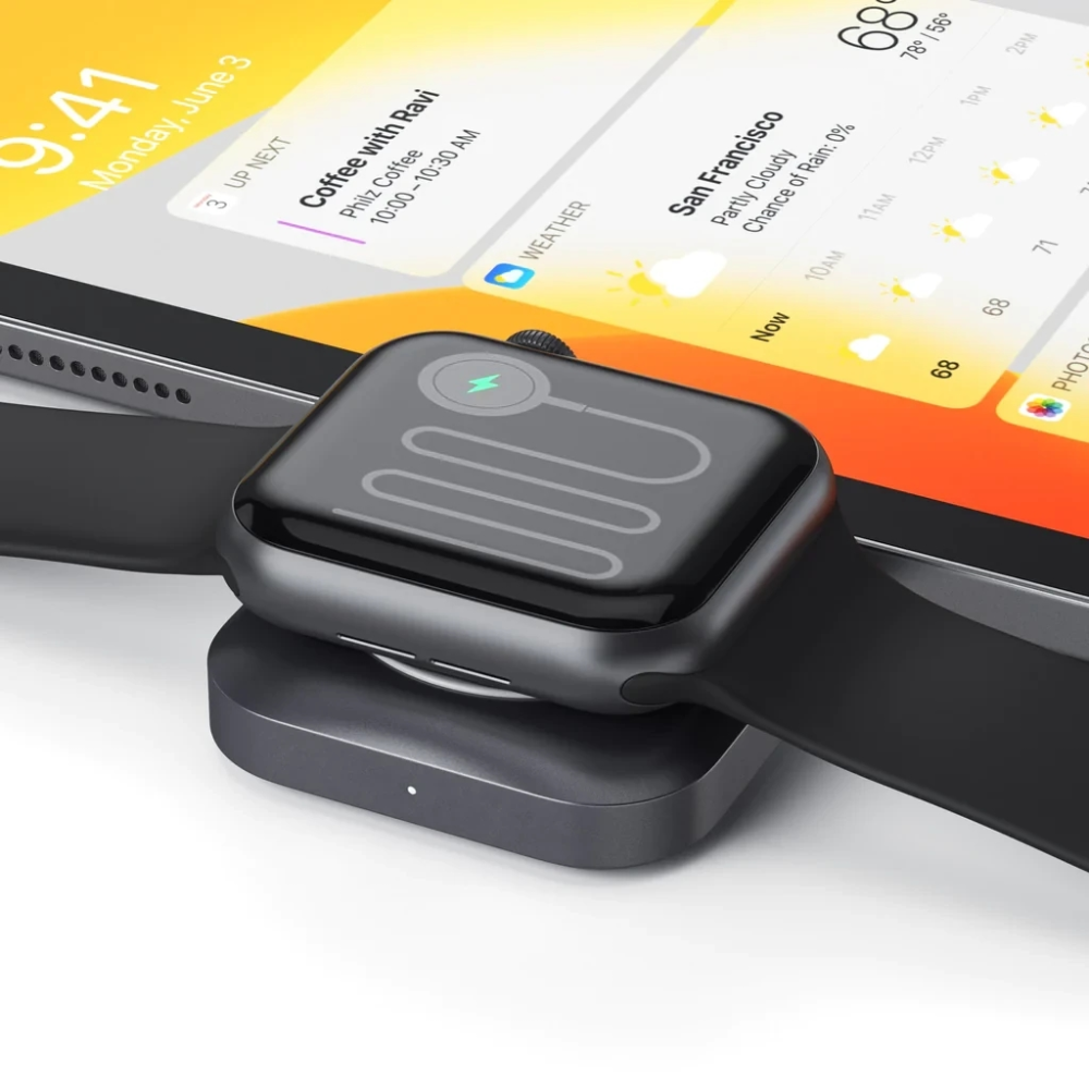 Беспроводное зарядное устройство для Apple Watch Satechi Type-C Magnetic Charging Gray