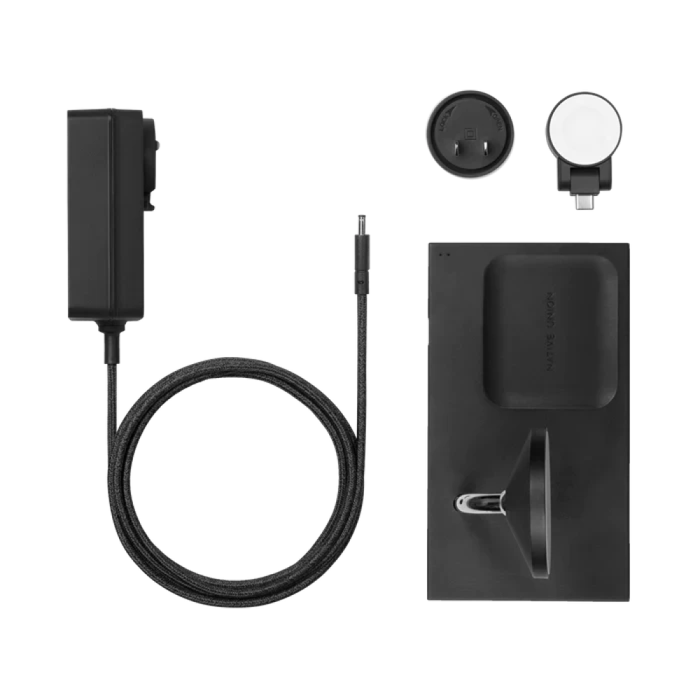 Магнитная беспроводная зарядная док-станция 3в1 Native Union Snap Black для Apple iPhone 12-15/iWatch/AirPods