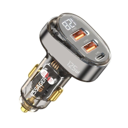 Автомобильное зараядное устройство в прикуриватель Essager 125w Transparrent Digital Display Car Charger brown (ECC2AC-FM12-Z)