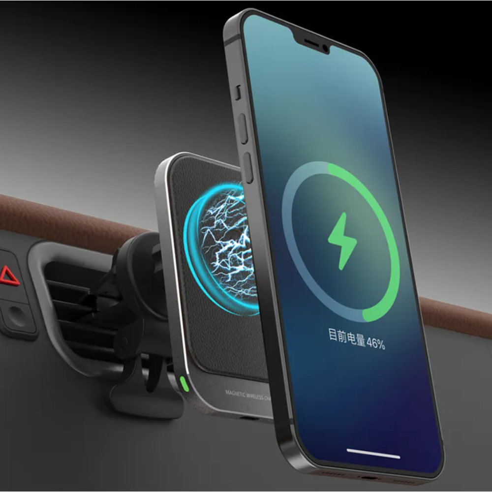 Автомобильная беспроводная зарядка для телефона Magnetic Wireless Magsafe MG1 15w для Apple Iphone 12