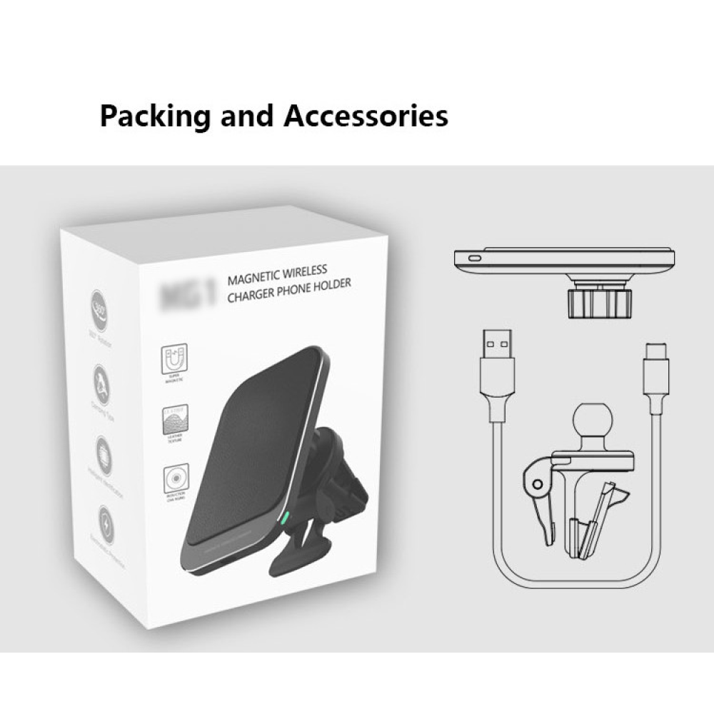 Автомобильная беспроводная зарядка для телефона Magnetic Wireless Magsafe MG1 15w для Apple Iphone 12