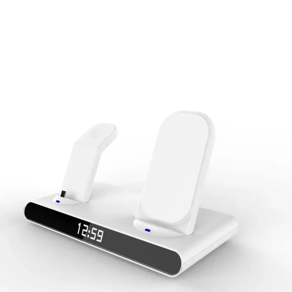 Станция беспроводной зарядки 4 в 1 QINETIQ Watch AL-23 30W для Apple iPhone/Apple Watch 2-9/AirPods Белая