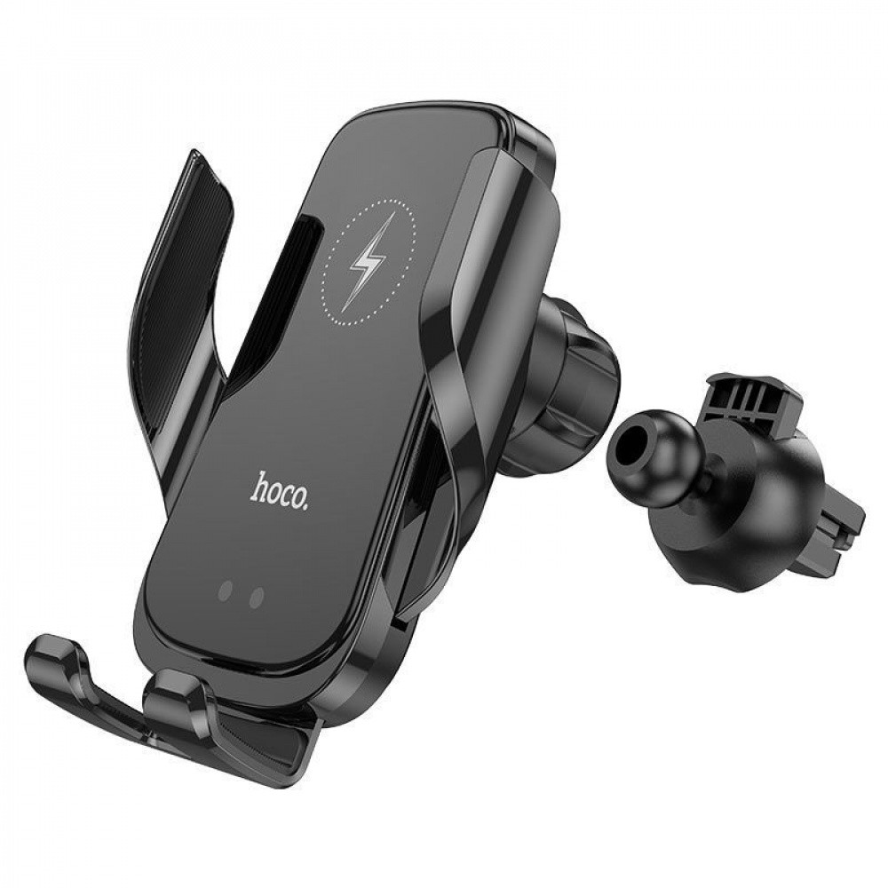 Автодержатель для телефона Hoco CA202 15W black крепление с беспроводной зарядкой