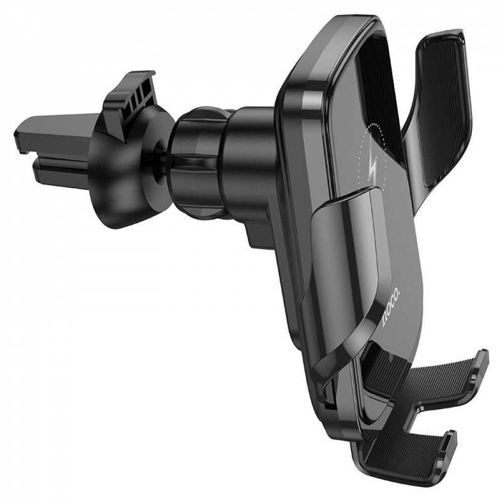 Автодержатель для телефона Hoco CA202 15W black крепление с беспроводной зарядкой