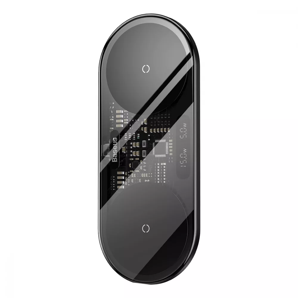 Беспроводное зарядное устройство Baseus Digital LED Display 2 in 1 (20W)