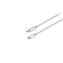 Кабель передачи данных 1.2 метра Lightning, USB-C Moshi Integra™ Cable to Jet Silver