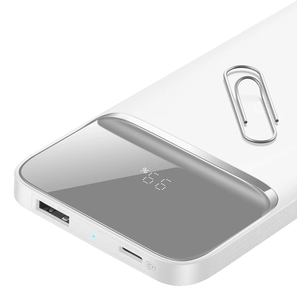 Повербанк BASEUS Magnetic 20W 10000mAh white с беспроводной зарядкой