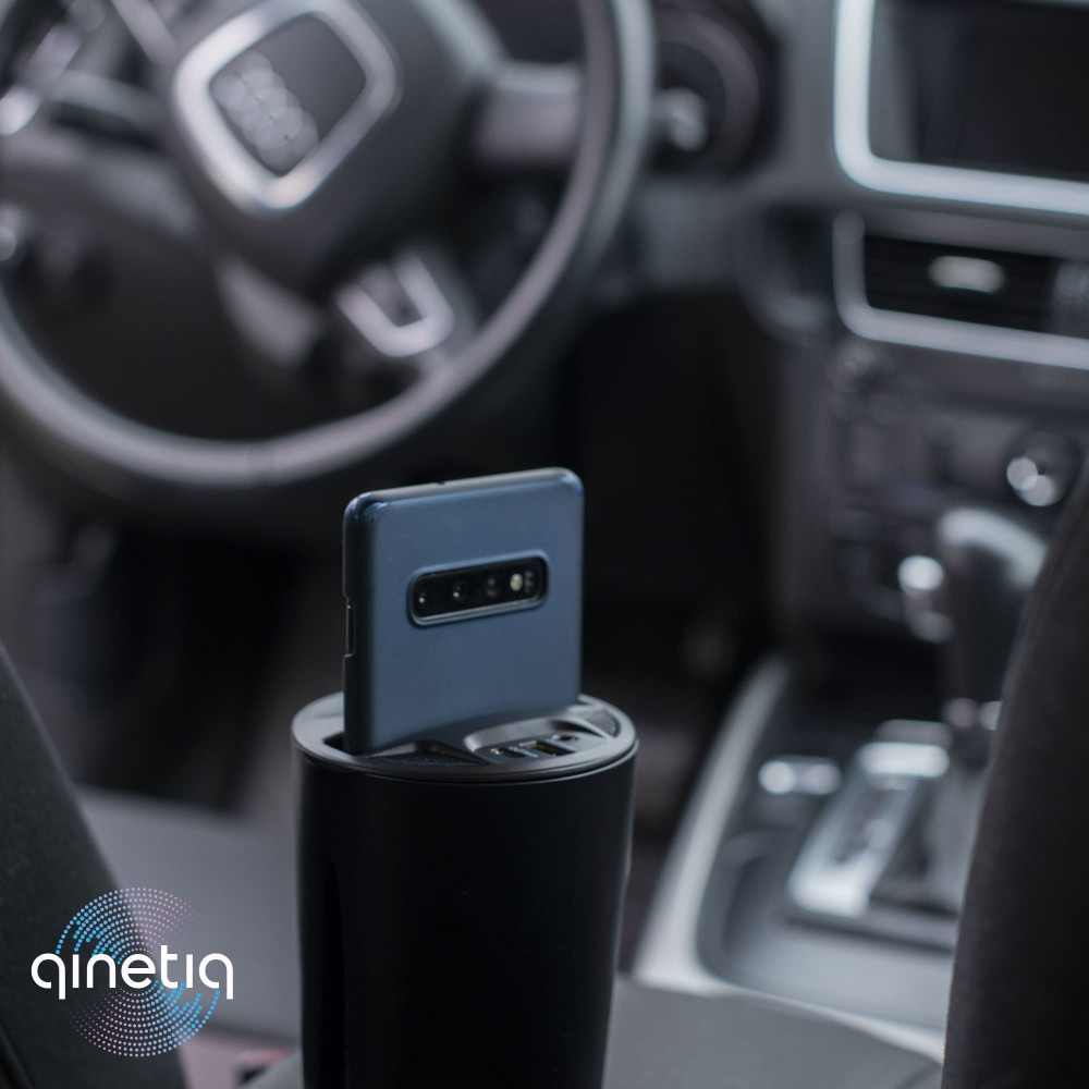 Автомобильная беспроводная зарядка в подстаканник QINETIQ X9 Car Wireless